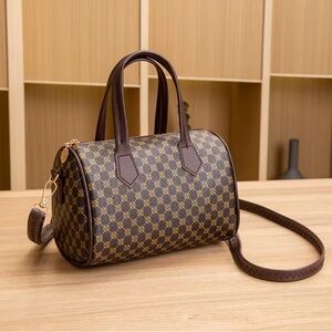 Brown Patterned Handbag